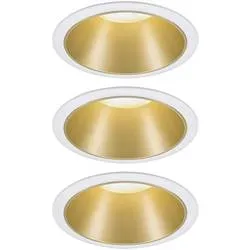 Paulmann 93406 Cole Coin Einbauleuchte 3er Set LED 6.50 W Weiß, Gold