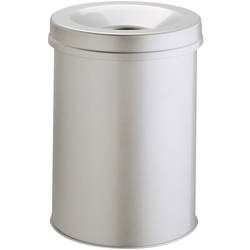 Papierkorb 15 l Durable Stahl (Ø x H) 260 mm x 357 mm Grau Flammlöschende Deckelkonstruktion 1 St.