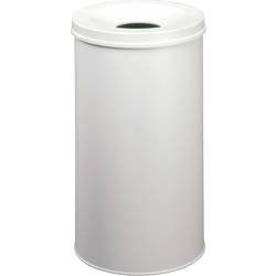Papierkorb 60 l Durable Stahl (Ø x H) 375 mm x 662 mm Grau Flammlöschende Deckelkonstruktion 1 St.