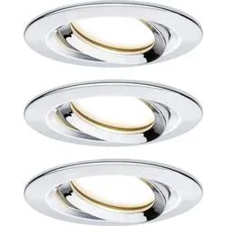 Paulmann Nova Plus Bad-Einbauleuchte 3er Set LED LED 20.4 W IP65 Chrom