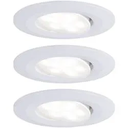 Paulmann Calla LED-Bad-Einbauleuchte 3er Set 19.5 W IP65 Weiß (matt)