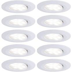 Paulmann LED-Bad-Einbauleuchte 10er Set 60 W Weiß (matt)
