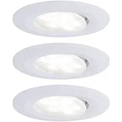 Paulmann Calla LED-Bad-Einbauleuchte 3er Set 18 W IP65 Weiß (matt)