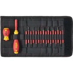 Wiha slimVario VDE Schraubendreher-Set 19teilig Schlitz, Kreuzschlitz Phillips, Pozidriv, Plus/Minus, TORX, Sechskant