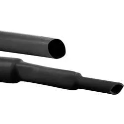 Hongshang ART002332 Schrumpfschlauch ohne Kleber Schwarz 4.50 mm 1.50 mm Schrumpfrate:3:1 Meterware