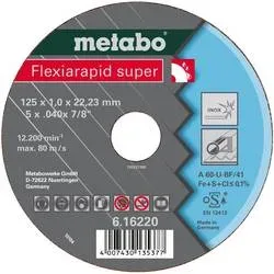 Metabo 616220000 Flexiarapid super Schleifscheibe Durchmesser 125 mm Bohrungs-Ø 22.23 mm 25 St.