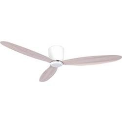 Lucci AIR Radar Deckenventilator (Ø x H) 132 cm x 19.5 cm Flügelfarbe: Braun Gehäusefarbe: Weiß