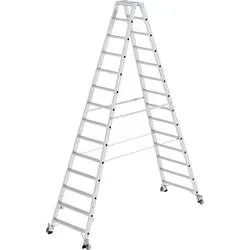 MUNK Günzburger Steigtechnik 41228 Aluminium Stufen-Stehleiter Arbeitshöhe (max.): 5 m