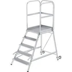 MUNK Günzburger Steigtechnik 56105 Aluminium Podesttreppe Montage mit Werkzeug Arbeitshöhe (max.): 3.2 m