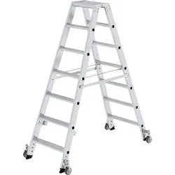 MUNK Günzburger Steigtechnik 41214 Aluminium Stufen-Stehleiter Arbeitshöhe (max.): 3.25 m