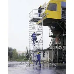 MUNK Günzburger Steigtechnik 167200 Aluminium Rollgerüst Montage ohne Werkzeug Arbeitshöhe (max.): 6.4 m