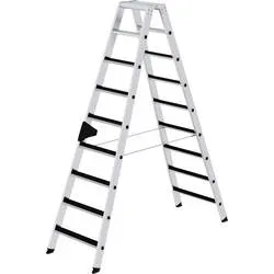 MUNK Günzburger Steigtechnik 41609 Aluminium Stufen-Stehleiter Arbeitshöhe (max.): 3.75 m