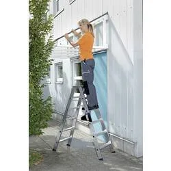 MUNK Günzburger Steigtechnik 40228 Aluminium Stufen-Stehleiter Arbeitshöhe (max.): 5 m