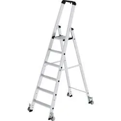 MUNK Günzburger Steigtechnik 41106 Aluminium Stufen-Stehleiter Arbeitshöhe (max.): 3.5 m 11.5 kg