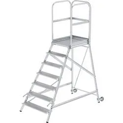 MUNK Günzburger Steigtechnik 56107 Aluminium Podesttreppe Montage mit Werkzeug Arbeitshöhe (max.): 3.7 m