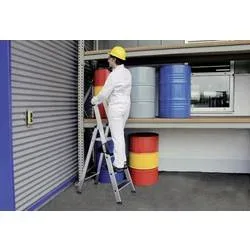 MUNK Günzburger Steigtechnik 41507 Aluminium Stufen-Stehleiter Arbeitshöhe (max.): 3.75 m