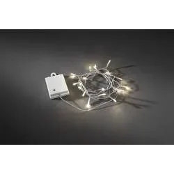 Konstsmide 3724-103 Mini-Lichterkette Außen batteriebetrieben Anzahl Leuchtmittel 20 LED Warmweiß Beleuchtete Länge: 1.9