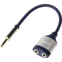 LogiLink Klinke Audio Adapter [1x Klinkenstecker 3.5 mm - 2x Klinkenbuchse 3.5 mm] Schwarz