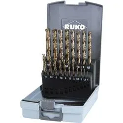 RUKO 215214RO HSSE-Co 5 Metall-Spiralbohrer-Set 19teilig 1 mm, 1.5 mm, 2 mm, 2.5 mm, 3 mm, 3.5 mm, 4 mm, 4.5 mm, 5 mm,