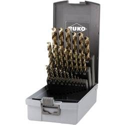 RUKO 228215RO HSSE-Co 5 Metall-Spiralbohrer-Set 25teilig DIN 338 3-Flächenschaft 1 Set