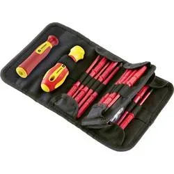 TOOLCRAFT 2236585 Elektronik- u. Feinmechanik, Elektriker, VDE, Werkstatt Wechselklinge 18teilig Schlitz,