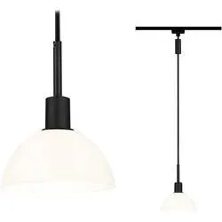 Paulmann Sarrasani Pendelleuchte URail E14 Schwarz (matt), Opal