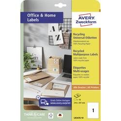 AVERY ZWECKFORM Etiketten 297x210mm LR3478-10 weiss, perm. 10 Blatt/1 Stk.