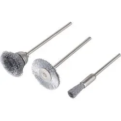 Wolfcraft Stahldraht-Minibürsten-Set 3-teilig 2114000 3 St.