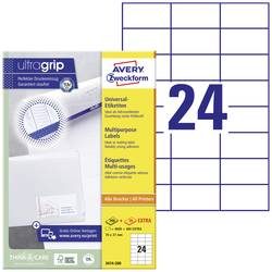 AVERY ZWECKFORM Universaletiketten 70x37mm 3474-200 weiss 5280 Stk./200+20 Blatt
