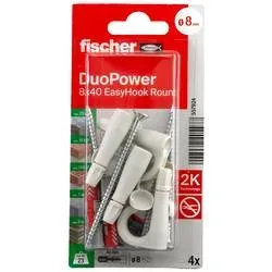 Fischer DuoPower 8x40 EasyHook Round K (4) Dübelsortiment 40 mm 8 mm 557924 1 Set