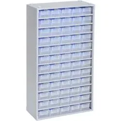 Allit 464830 Kleinteilmagazin VarioPlus ProM 57/120 stapelbar (B x H x T) 300 x 565 x 140 mm Silber, Transparent 1 St.