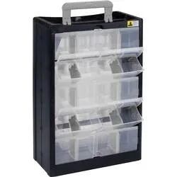 Allit 466260 Kleinteilmagazin VarioPlus DrawBox C 40 geschlossen (B x H x T) 300 x 465 x 155 mm Schwarz, Grau 1 St.