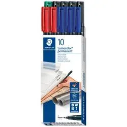 STAEDTLER Lumocolor OHP-Marker Rundspitze Fein Farbig sortiert Nachfüllbar 10 Stück