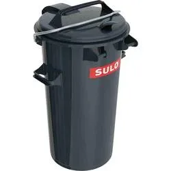 System-Mülleimer SME, Volumen 50 l, mit Bügel, anthrazit