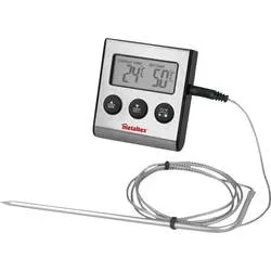 Metaltex - Digitales Grillthermometer, 6 x 7 cm, Chrom