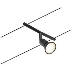 Paulmann Niedervolt-Seilsystem-Leuchte GU5.3 Schwarz (matt), Chrom