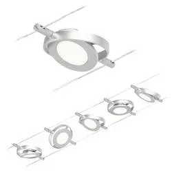 Paulmann RoundMac 94414 Seil-Komplettsystem LED fest eingebaut LED Chrom (matt)