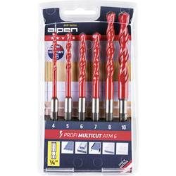 Alpen MultiCut 0000100802100 Hartmetall Mehrzweckbohrer-Set 6teilig 1/4 (6.3 mm) 1 St.