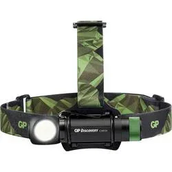 GP Discovery - Stirnlampe CH35: Kompakte Mehrzweck-LED-Stirnlampe und Taschenlampe, wiederaufladbar