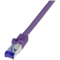 LogiLink C6A049S RJ45 USB-Kabel CAT 6a S/FTP 1.50 m Violett 1 St.