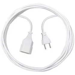 Brennenstuhl 1160362 Strom Verlängerungskabel Weiß 2 m H05VV-F 2X 1 mm²