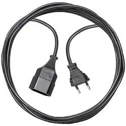 Brennenstuhl 1160412 Strom Verlängerungskabel Schwarz 5 m H05VV-F 2X 1 mm²
