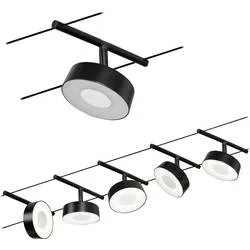 Paulmann WS DC Circle Seil-Komplettsystem Schwarz (matt), Chrom