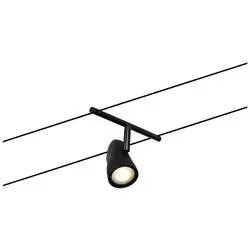 Paulmann WireDC Spot Cup Niedervolt-Seilsystem-Leuchte GU5.3 Schwarz (matt), Chrom