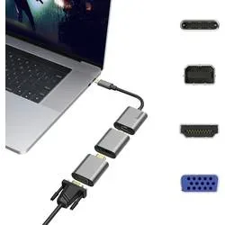hama 00200306 6in1 Adapter, Connect2Go, USB-C, Mini-DisplayPort, HDMI?, VGA