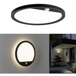 Paulmann Lamina PIR 94664 LED-Außenwandleuchte mit Bewegungsmelder LED 15 W Schwarz