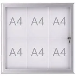 Maul Schaukasten MAULexcite Verwendung für Papierformat: 6 x DIN A4 regengeschützter Außenbereich 6653608 Aluminium