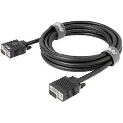 club3D VGA Anschlusskabel VGA 15pol. Stecker, VGA 15pol. Stecker 3.00 m Schwarz CAC-1703 schraubbar, vergoldete