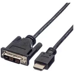 ROLINE DVI-HDMI Kabel (18+1) 11.04.5522 Black, ST/ST, 2m