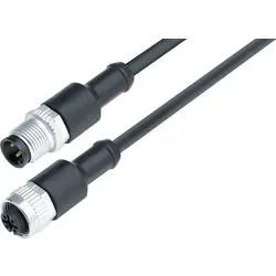 binder 77 3430 3429 50004-0100-20 Sensor-/Aktor-Steckverbinder, konfektioniert Buchse, gerade, Stecker, gerade 1 m